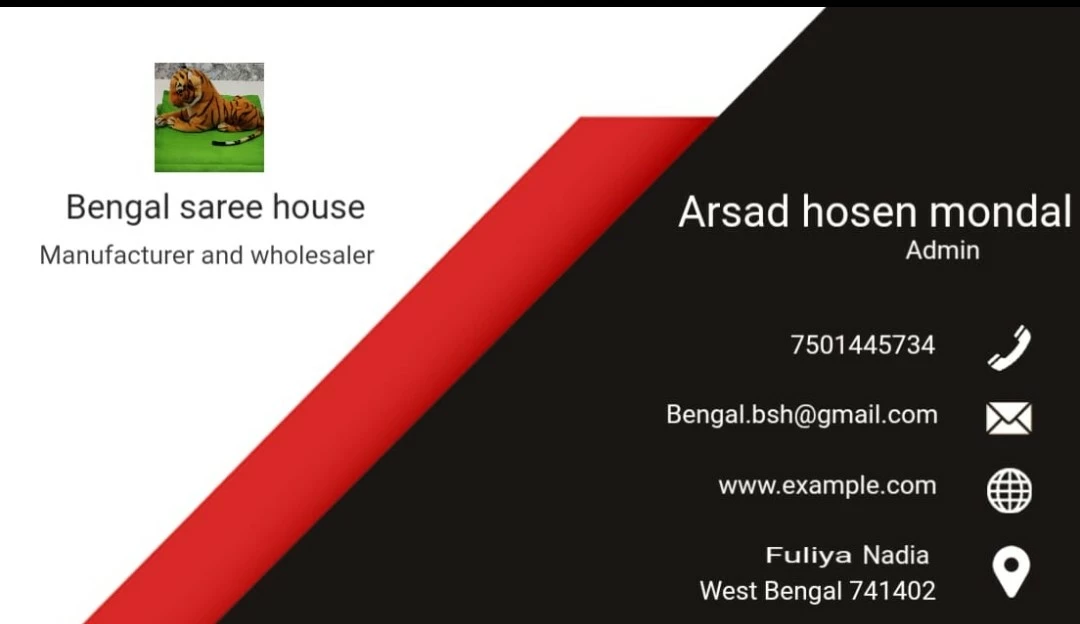 Visiting card store images of Bengal saree house