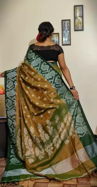 Post image Tissue jamdani saree with bp