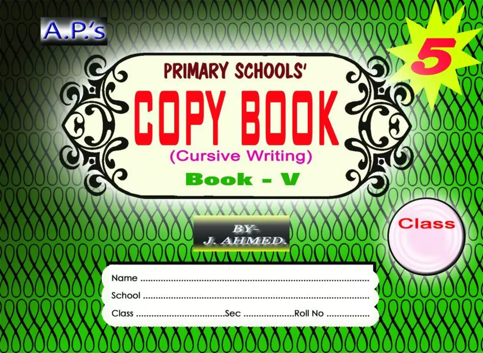 Copy book V Cursive writing uploaded by Ahmed Prakshan on 8/9/2022