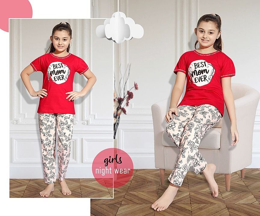 Kids printed pyjama set uploaded by business on 11/22/2020