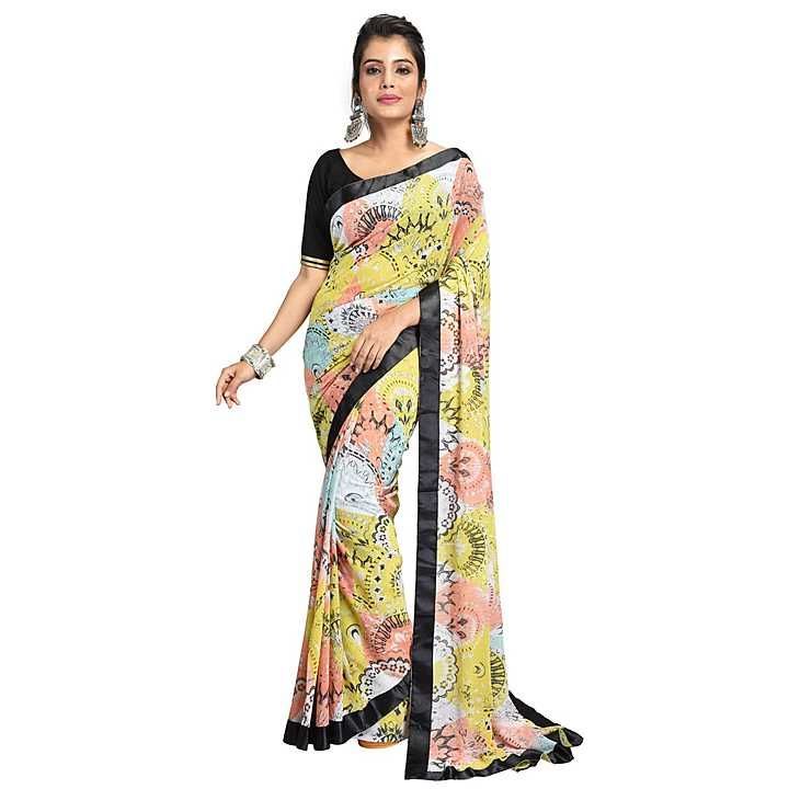 Taksita Digital Printed Sarees Georgette  uploaded by Mottle creative OPC Pvt Ltd  on 11/22/2020