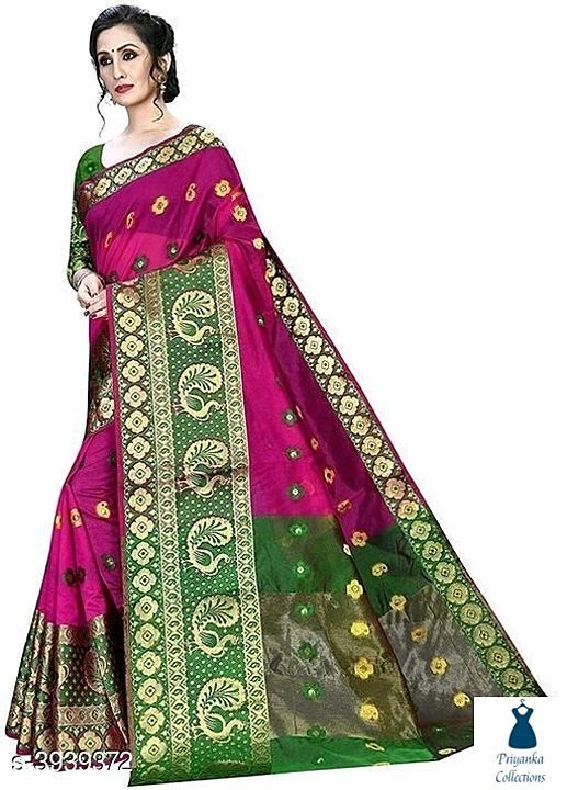 Post image *Arya Zari Woven Kanjeevaram Silk Sarees*

Saree Fabric👉: Cotton Silk
Blouse:👉 Running Blouse
Blouse Fabric: 👉Cotton Silk
Border👉: Woven Design
Multipack: 👉Single

*Hurry up ... limited stock*