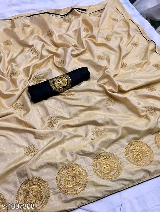 Beautiful embroidered saree uploaded by business on 6/22/2020