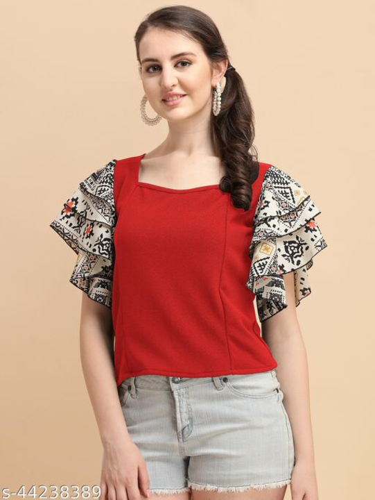 Red crop top uploaded by Ethnicbazar on 8/9/2022