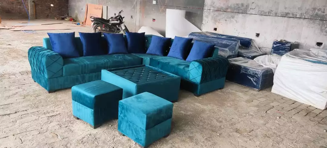 Fabric sofa set uploaded by Rose wood Handicrafts on 8/9/2022