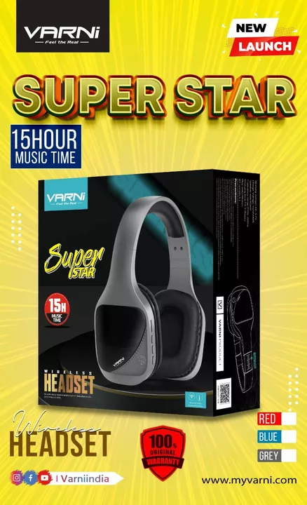 Varni super star Headphone  uploaded by Aarushi Telicom on 8/9/2022