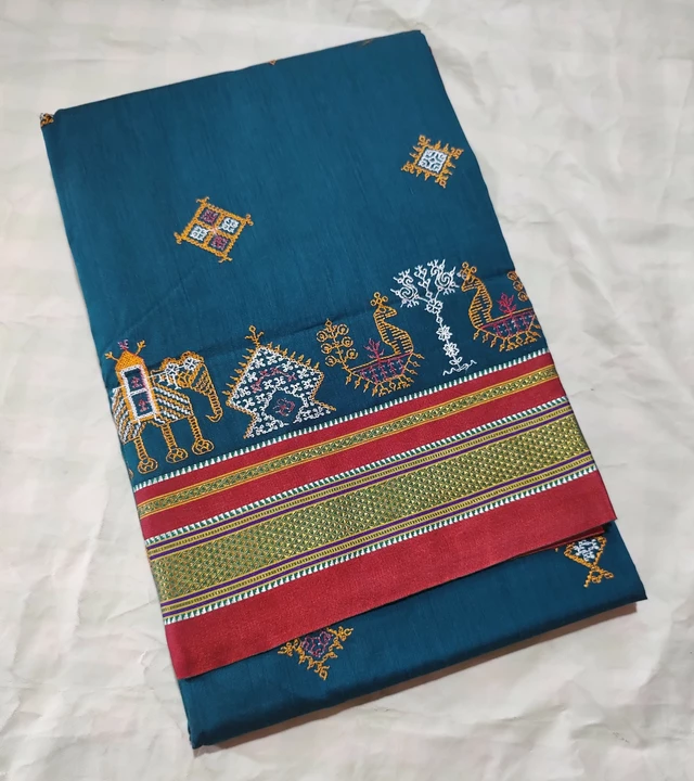 Cotton Silk Kasuthi Embroidery Work Saree  uploaded by business on 8/9/2022
