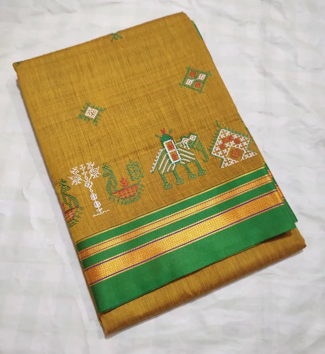 Cotton Silk Kasuthi Embroidery Work Saree  uploaded by SHREE BANASHREE TRADERS on 8/9/2022