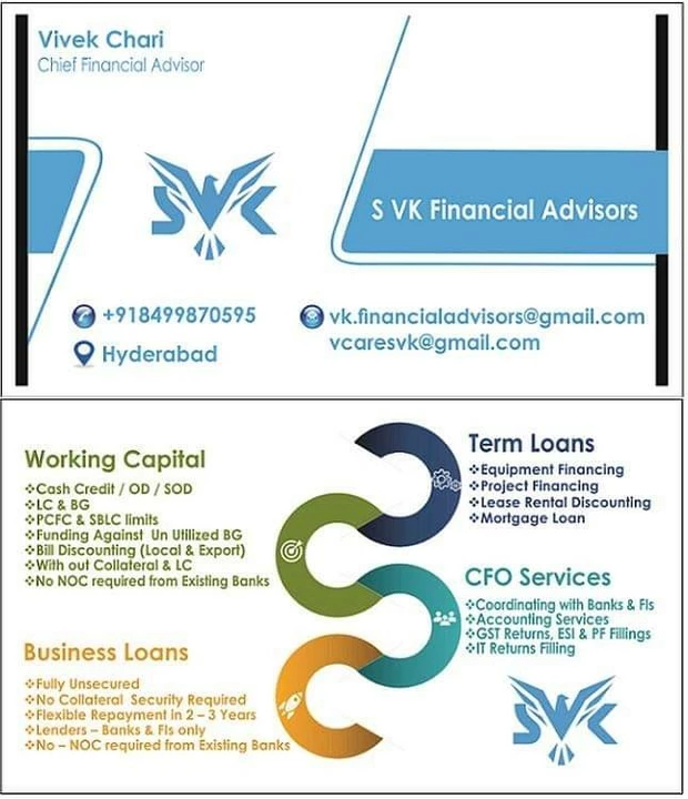 Visiting card store images of Svk Financial Advisors- A FinMen Mkt Advisors 