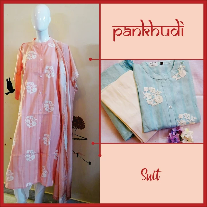 Muslin cotton suit set uploaded by Pankhudi - on 8/9/2022