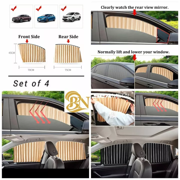 Magnetic Car window Curtains sunshade protector. Universal for all Cars can be adjusted accordingly uploaded by Ahmad Sales on 8/9/2022