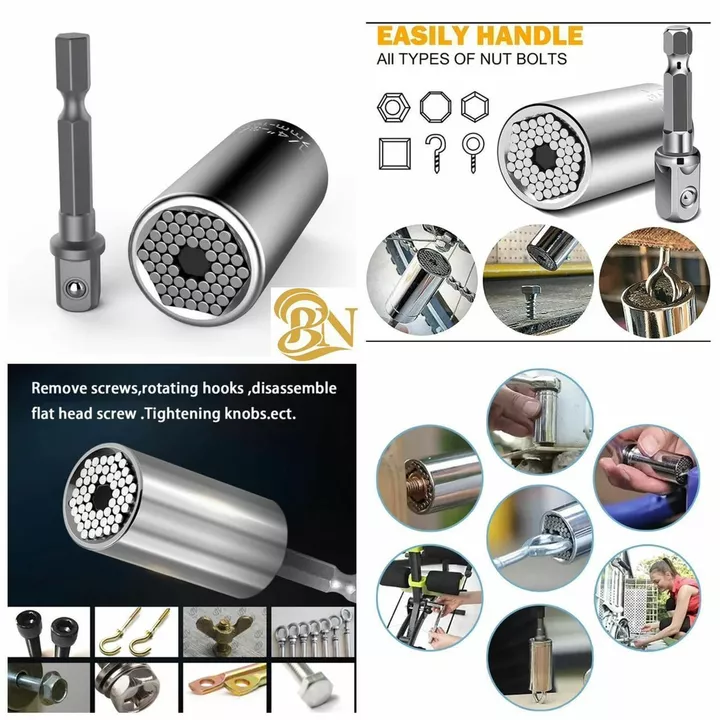 Universal Torque Wrench Head Set Socket Sleeve 7-19mm Power Drill Ratchet Bushing Spanner Key Magic uploaded by Ahmad Sales on 8/9/2022