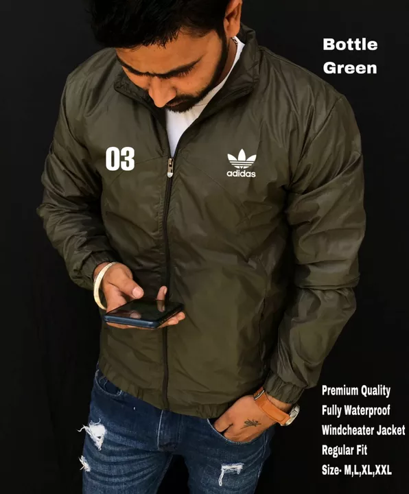 Post image Premium quality Fully Waterproof windcheater
Brand - ADIDASImported NS TPU fabric used
5 coloursBoth Side Pockets with zipRegular Fit

Size - M38,L40,XL42,XXL44Light Weight Easy to wear n carry