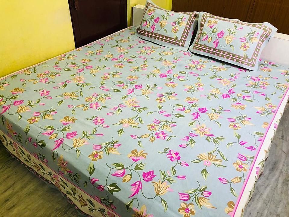 Product image with price: Rs. 899, ID: jaipuri-premium-quality-cotton-bed-sheets-king-size-100-by-108-3fddabef