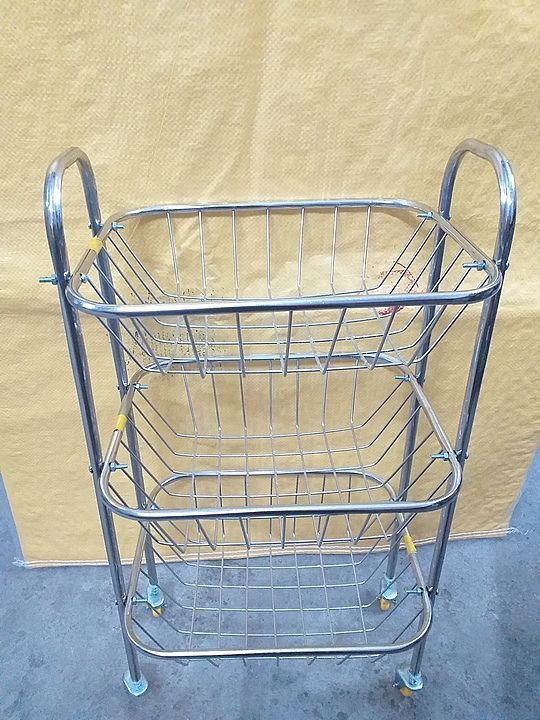 S S Round Pipe Trolley  3 Shelf uploaded by business on 11/23/2020