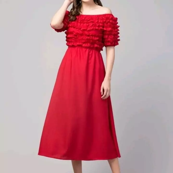 Post image RVS Fashion Mart GownName: RVS Fashion Mart GownFabric: Poly CrepeSleeve Length: Short SleevesPattern: PrintedNet Quantity (N): 1Sizes:S (Bust Size: 32 in, Length Size: 47 in) M (Bust Size: 34 in, Length Size: 48 in) L (Bust Size: 36 in, Length Size: 49 in) XL (Bust Size: 38 in, Length Size: 50 in) 
Name : Fancy Designer Women DressesFabric : Poly CrepeSleeve Length : Short SleevesPattern : PrintedMultipack : 1Sizes : S (Bust Size : 36 in)L (Bust Size : 40 in)M (Bust Size : 38 in)XL (Bust Size : 42 in)An amazing range of women's western/ethnic /formal/casual wear in soft colors that looks perfect for regular wear. Fabric : -Poly crepeCountry of Origin : IndiaCountry of Origin: India
