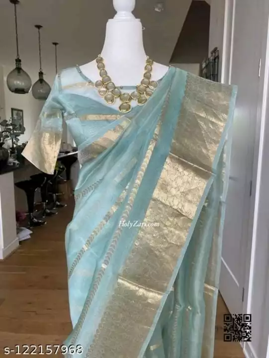 Kora organza dyble silk saree  uploaded by business on 8/10/2022