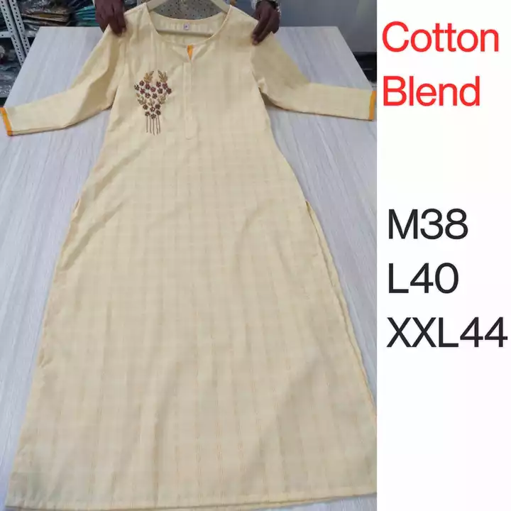 Product: *Straight Kurti*
Fabric : Mentioned in image Length : Length 45"
Work : *Hand Work/ Gota an uploaded by The_Fashio_Collections on 8/10/2022
