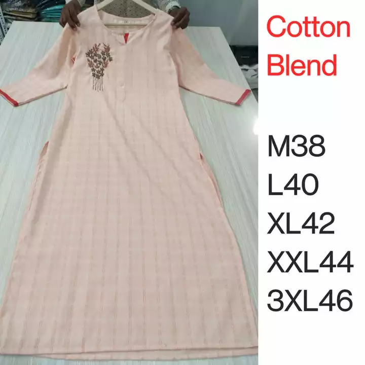 Product: *Straight Kurti*
Fabric : Mentioned in image Length : Length 45"
Work : *Hand Work/ Gota an uploaded by The_Fashio_Collections on 8/10/2022