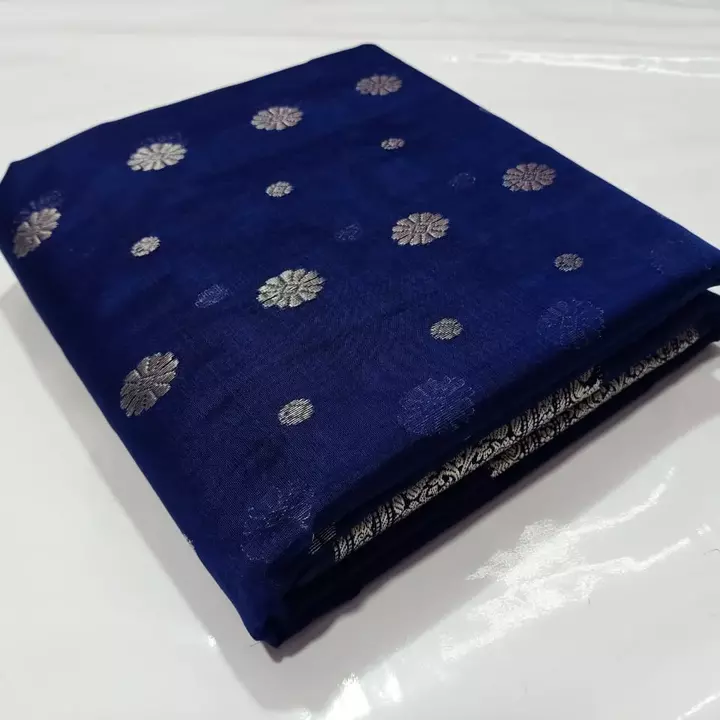 Chanderi handloom pure silk Nakshi border saree uploaded by business on 8/10/2022