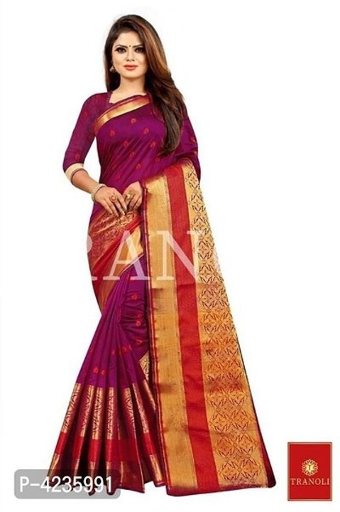 Tranoli Cotton Silk Jacquard Zari Work Sarees with Blouse Piece
. uploaded by business on 8/11/2022