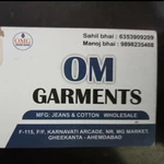 Business logo of Om garments manufacturer👖 based out of Ahmedabad