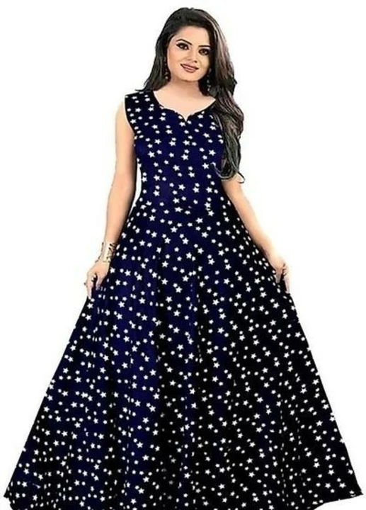 Woman Rayon Printed Stylish Ethnic Gown uploaded by New fashion club on 8/11/2022