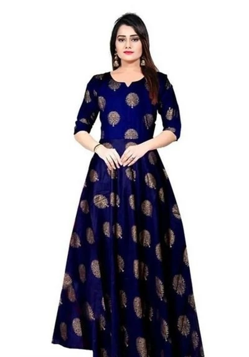 Woman Rayon Printed Stylish Ethnic Gown uploaded by New fashion club on 8/11/2022
