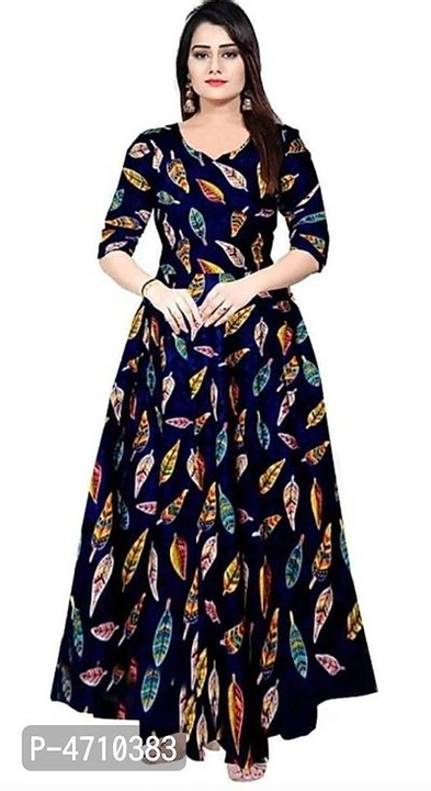 Woman Rayon Printed Stylish Ethnic Gown uploaded by business on 8/11/2022