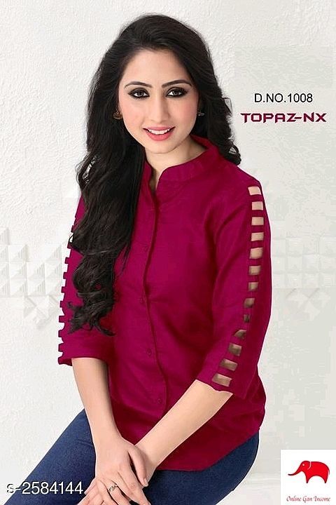 Post image _A perfect way to create your own ethnic look is by grabbing these Beautiful 14 Kg Rayon Women's Tops. Simplicity is Beautiful!_
 
 
 
 Catalog Name : *Divine Adorable 14 Kg Rayon Women's Tops Vol 2*
 
 
 
 Fabric: 14 Kg Rayon
 
 
 
 Sleeves: Sleeves Are Included
 
 
 
 Size: XS - 34 in, S - 36 in, M - 38 in, L - 40 in, XL - 42 in, XXL - 44 in
 
 
 
 Length: Up To 29 in
 
 
 
 Type: Stitched
 
 
 
 Description: It Has 1 Piece Of Women's Top
 
 
 
 Pattern: Solid
 
 
 
  
 
 
 
 Designs: 5
 
 
 
 Easy Returns Available In Case Of Any Issue
*Proof of Safe Delivery! Click to know on Safety Standards of Delivery Partners- https://bit.ly/30lPKZF