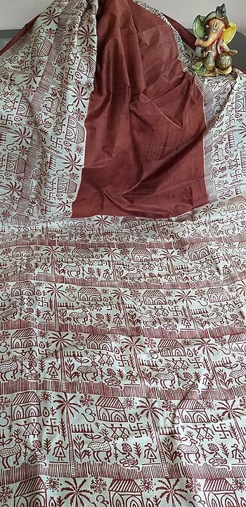 Pure silk Block print saree uploaded by business on 11/23/2020