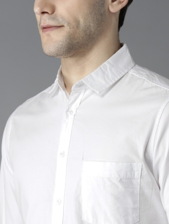 Dennis lingo men solid casual white shirt  uploaded by business on 8/11/2022
