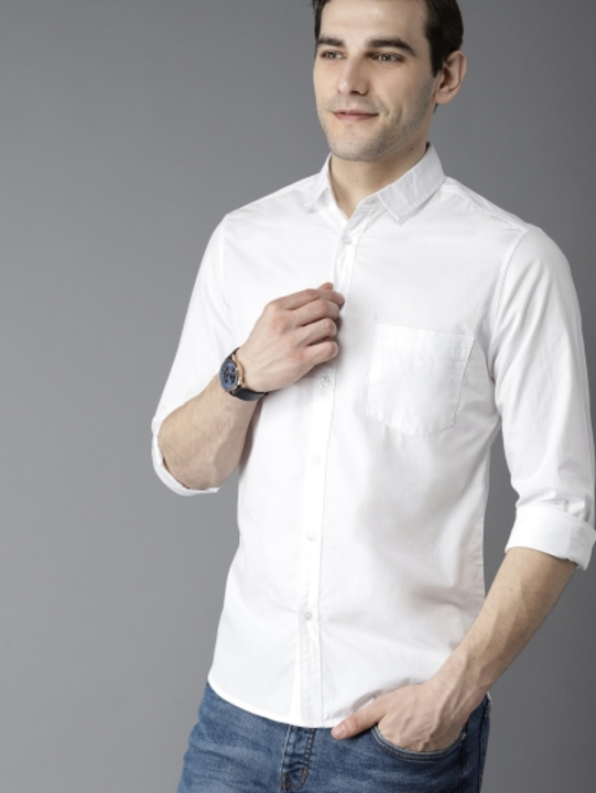 Dennis lingo men solid casual white shirt  uploaded by Mahi clothes on 8/11/2022