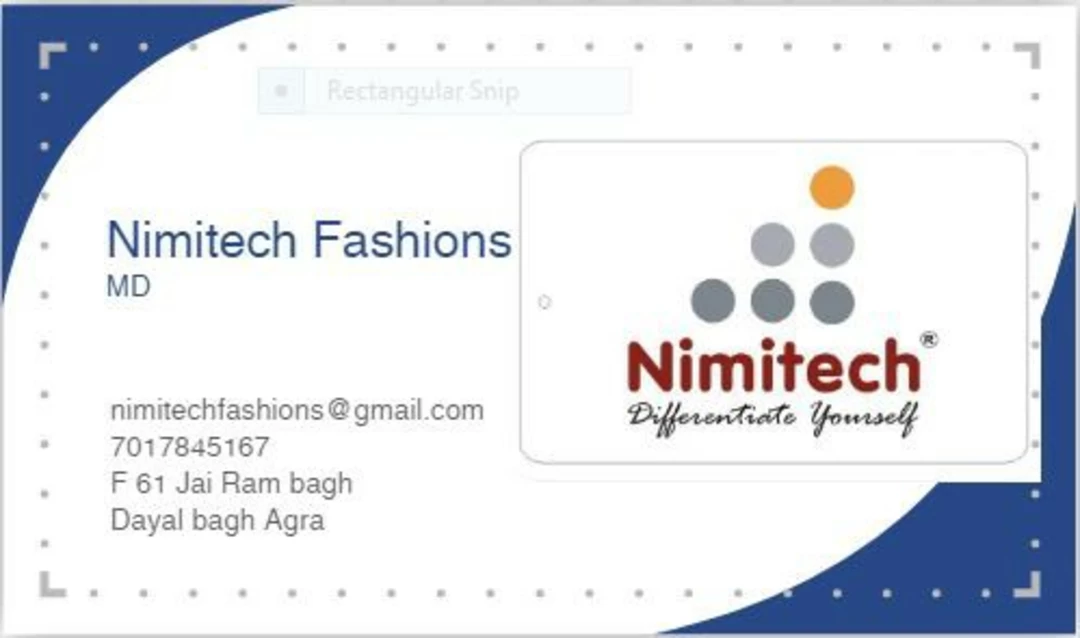 Visiting card store images of Nimitech Fashions