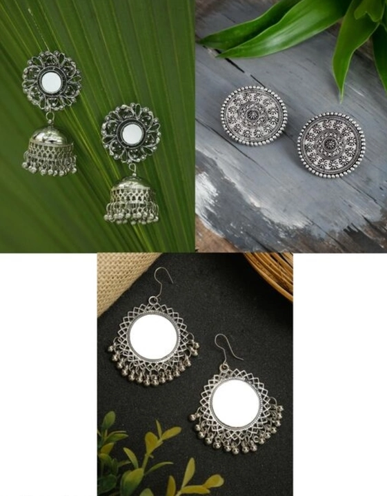 Oxidised 3 Jhumka Earings uploaded by S3 & G Shopping Center on 8/12/2022