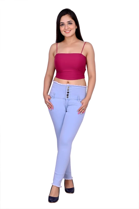 5 button women jeans ice uploaded by business on 8/12/2022