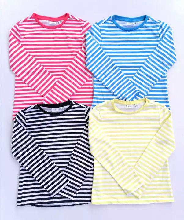 Kids Girl's Stripped  F/s T-shirt uploaded by Urban Apparels on 8/12/2022