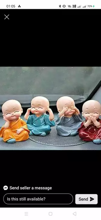 Set of 4 small monk  uploaded by Mandora Creations on 8/12/2022