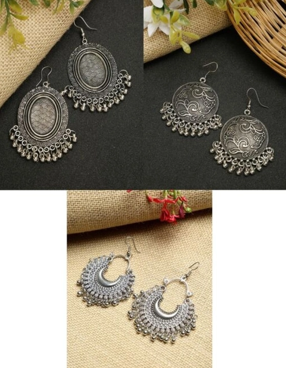 Oxidised 3 Jhumka Earings uploaded by S3 & G Shopping Center on 8/12/2022
