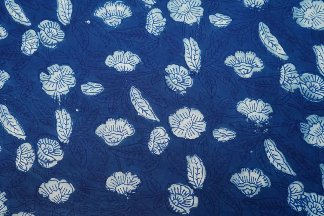 Cotton 60*60 Fabric Hand Block Print Indigo  uploaded by business on 8/12/2022