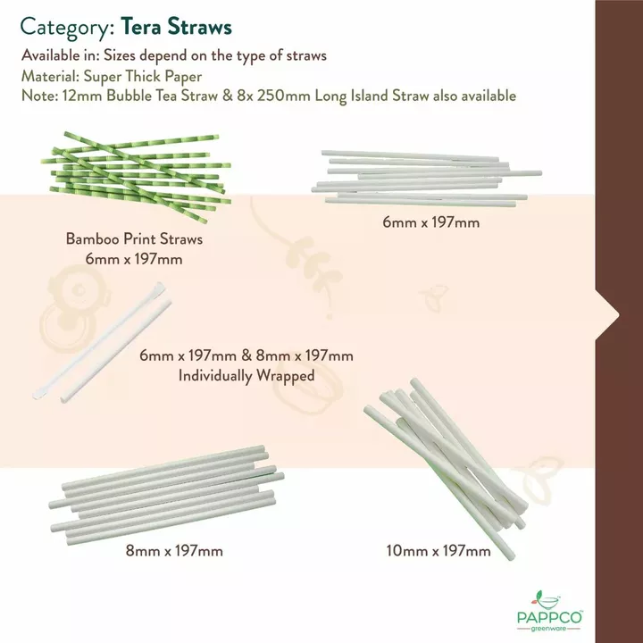 Tera straws 45% Thicker  uploaded by Pappco Greanware on 8/12/2022