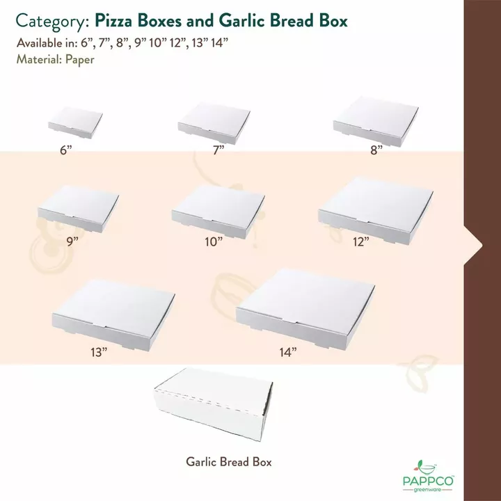 Pizza box white and kraft  uploaded by business on 8/12/2022