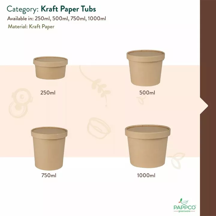 Kraft paper tubs  uploaded by business on 8/12/2022