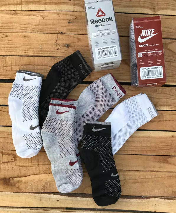 *Very Very Premium Quality Socks Artical* *Brand -Rebook & Nike* *Fabric-100% Towel Cotton* *Anke uploaded by SN creations on 8/12/2022