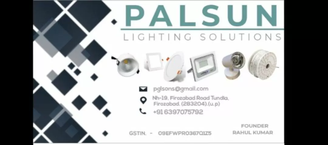 Visiting card store images of PALSUN LIGHTING SOLUTIONS 