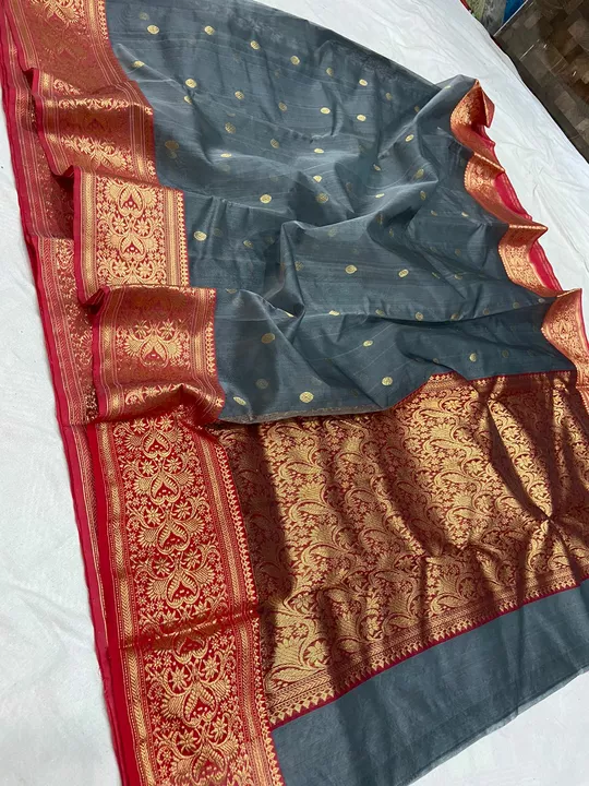 Order for -DM or whatshapp Chanderi handloom pure silk and soft saree . . material - ( uploaded by business on 8/12/2022