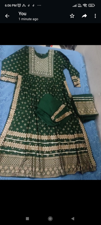 Frock style side long cut  kurta with pant and dupatta sz xl xxl  uploaded by business on 8/12/2022