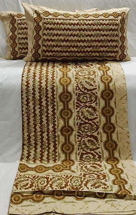 Post image Tradition.. screen print ajrakh discharge print double bedsheet 

Fabric : Bedsheet - Cotton, Pillow covers - cotton

100% cotton

Size (L*W) : Bedsheet - 90*108 inches, Pillow Covers - 17*27 Inches 
Description : It has one piece of double bedsheet and 2 piece of pillow covers

Work : screen ajrakh discharge

Colour : mix

Thread Count : 180

For more updates contact me on whatsapp: 8766678813