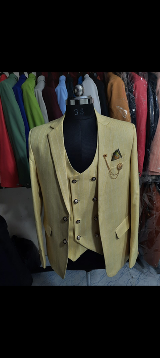 3 pcs coat pant  uploaded by Mahesh Bhai Sherwani Wale on 8/13/2022