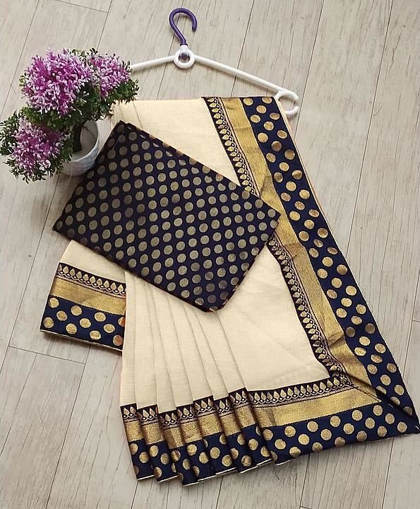 Post image Hey! Checkout my new collection called Emblished !! Jequard border saree.